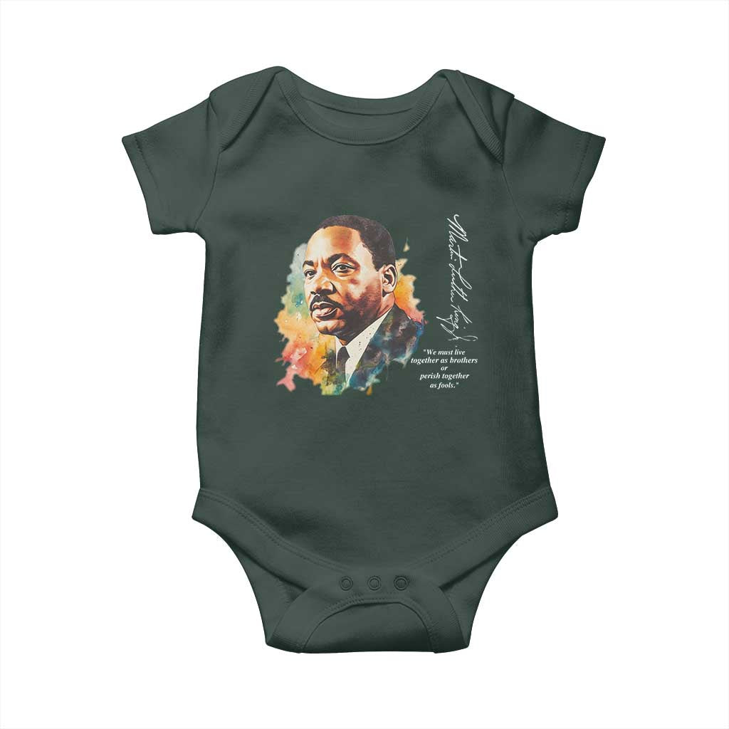 Martin Luther King Jr Baby Onesie We Must Live Together As Brothers Or Perish Together As Fools MLK
