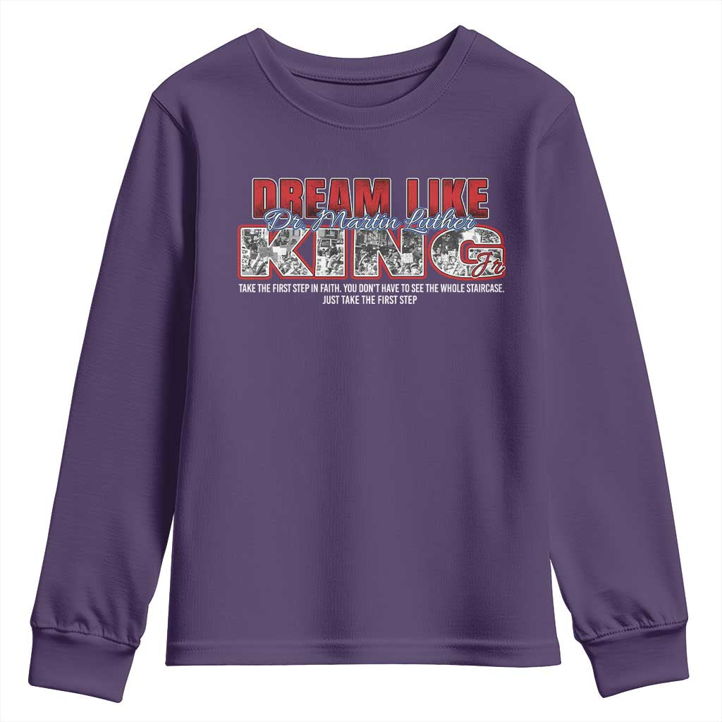 Martin Luther King Jr Youth Sweatshirt Just Take The First Step MLK Day