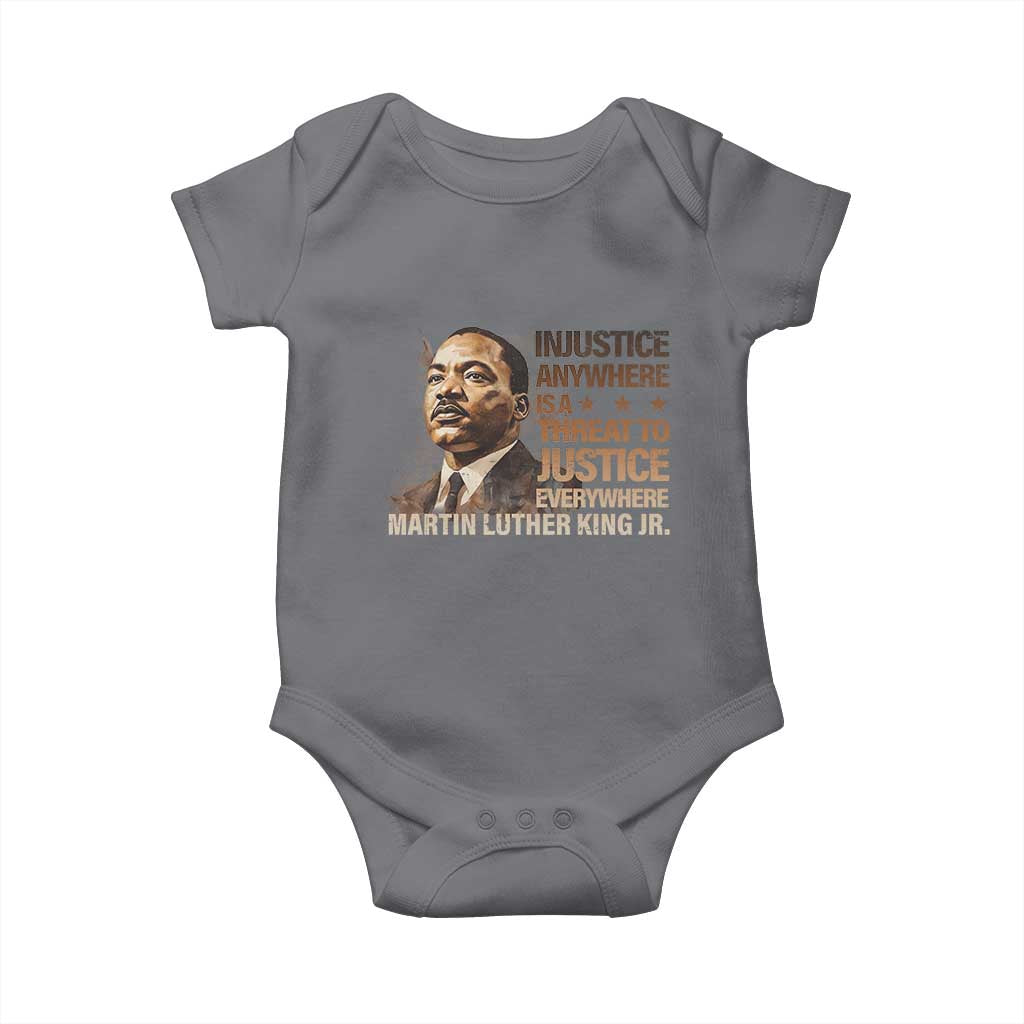 Martin Luther King Jr Baby Onesie Injustice Anywhere Is A Threat To Justice Everywhere MLK Day