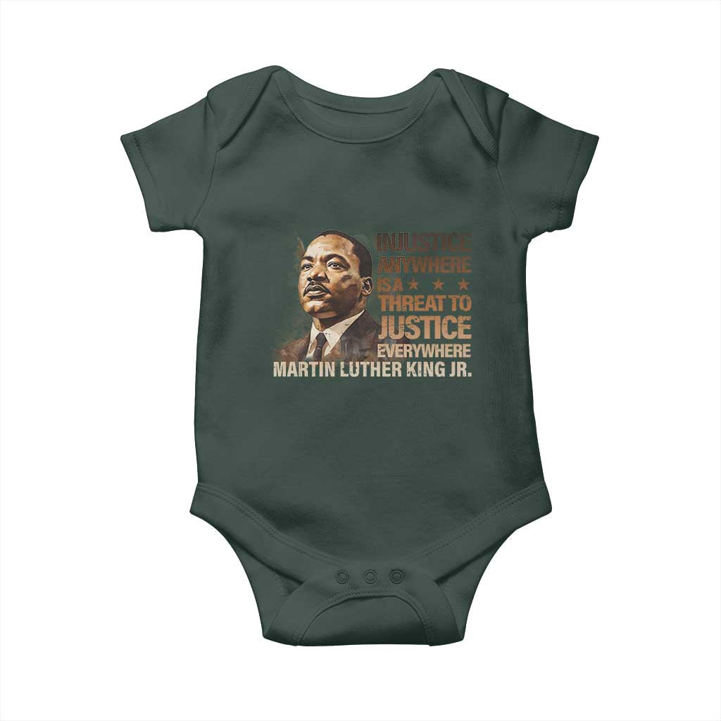 Martin Luther King Jr Baby Onesie Injustice Anywhere Is A Threat To Justice Everywhere MLK Day