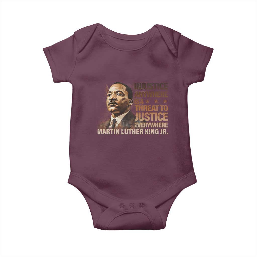 Martin Luther King Jr Baby Onesie Injustice Anywhere Is A Threat To Justice Everywhere MLK Day