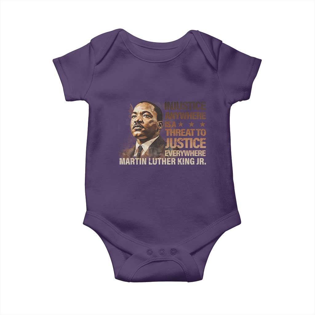 Martin Luther King Jr Baby Onesie Injustice Anywhere Is A Threat To Justice Everywhere MLK Day