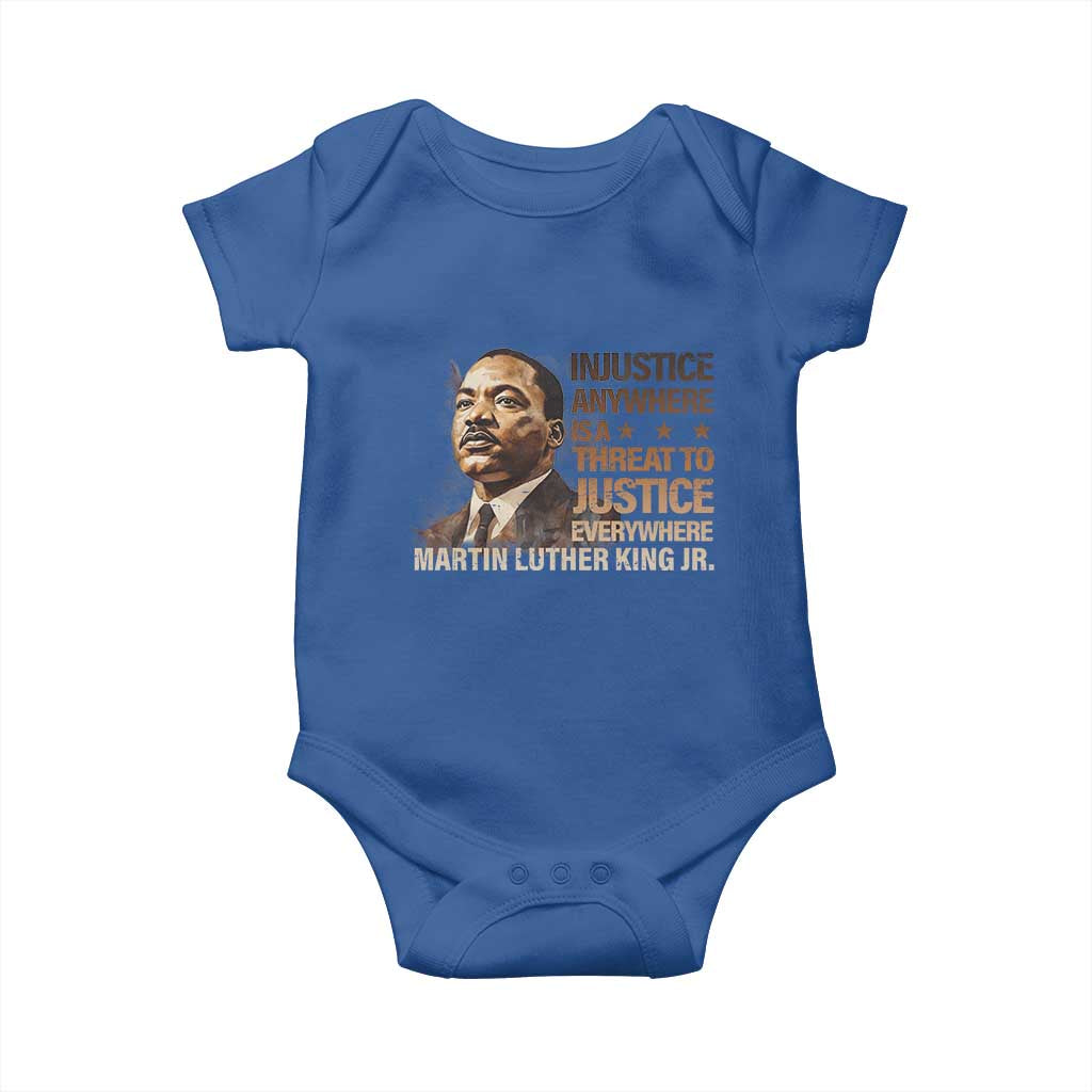 Martin Luther King Jr Baby Onesie Injustice Anywhere Is A Threat To Justice Everywhere MLK Day
