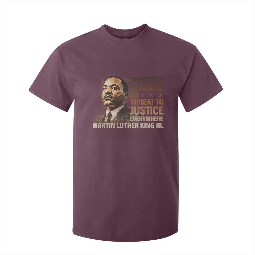Martin Luther King Jr T Shirt For Kid Injustice Anywhere Is A Threat To Justice Everywhere MLK Day