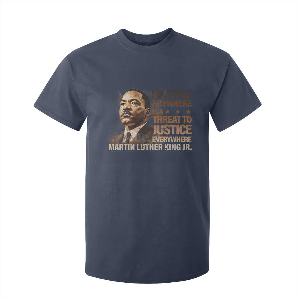 Martin Luther King Jr T Shirt For Kid Injustice Anywhere Is A Threat To Justice Everywhere MLK Day