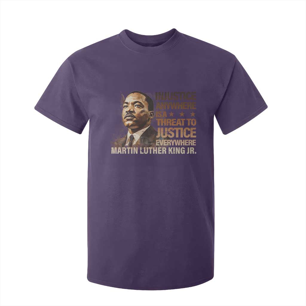 Martin Luther King Jr T Shirt For Kid Injustice Anywhere Is A Threat To Justice Everywhere MLK Day