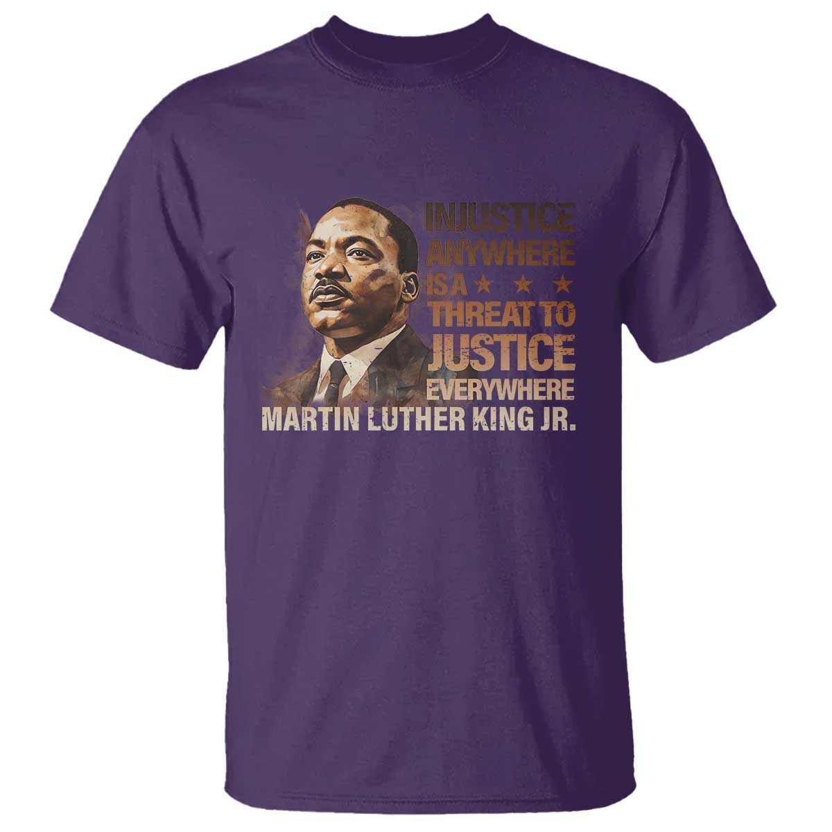 Martin Luther King Jr T Shirt Injustice Anywhere Is A Threat To Justice Everywhere MLK Day