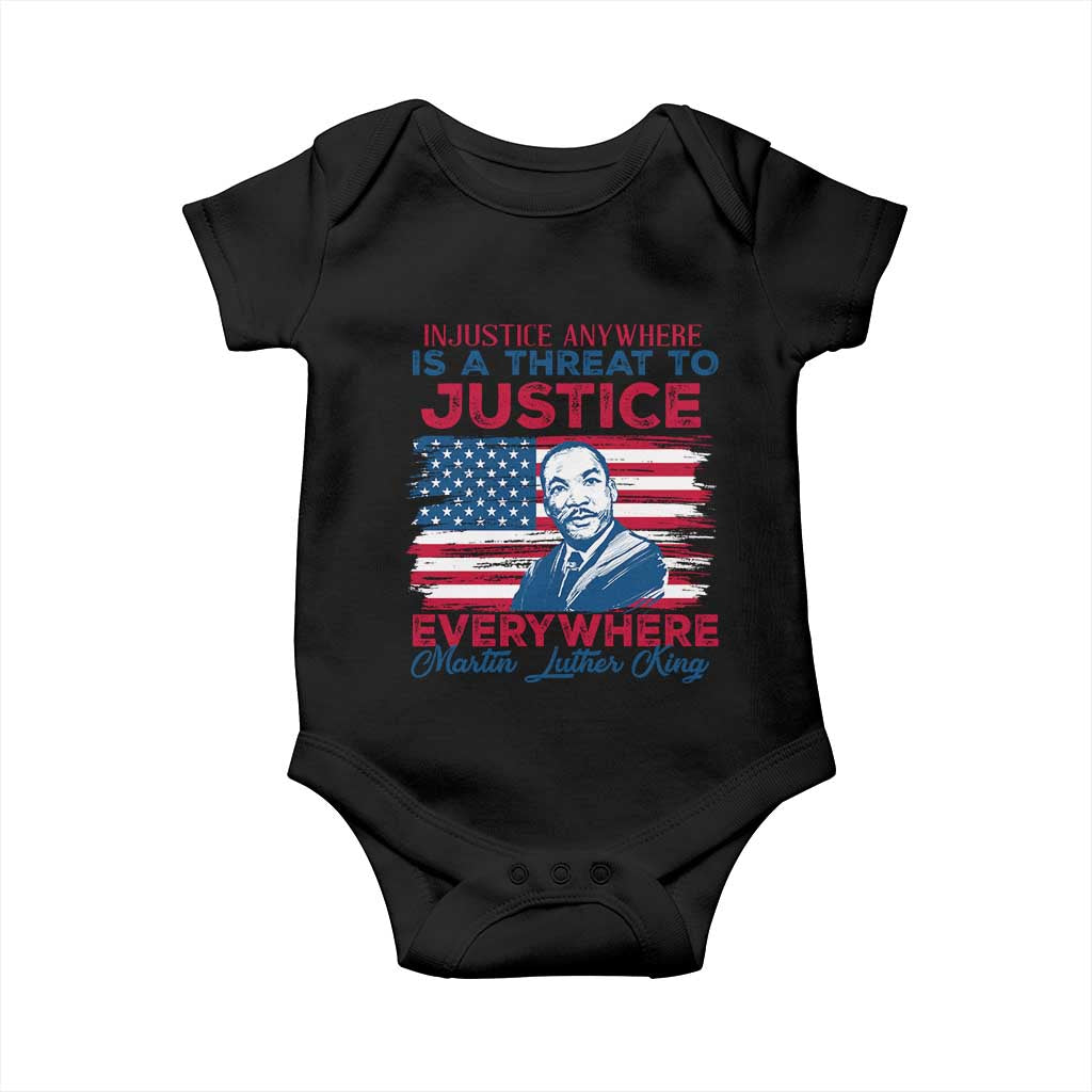 Martin Luther King Jr Day Baby Onesie Injustice Anywhere Is A Threat To Justice Everywhere TS09