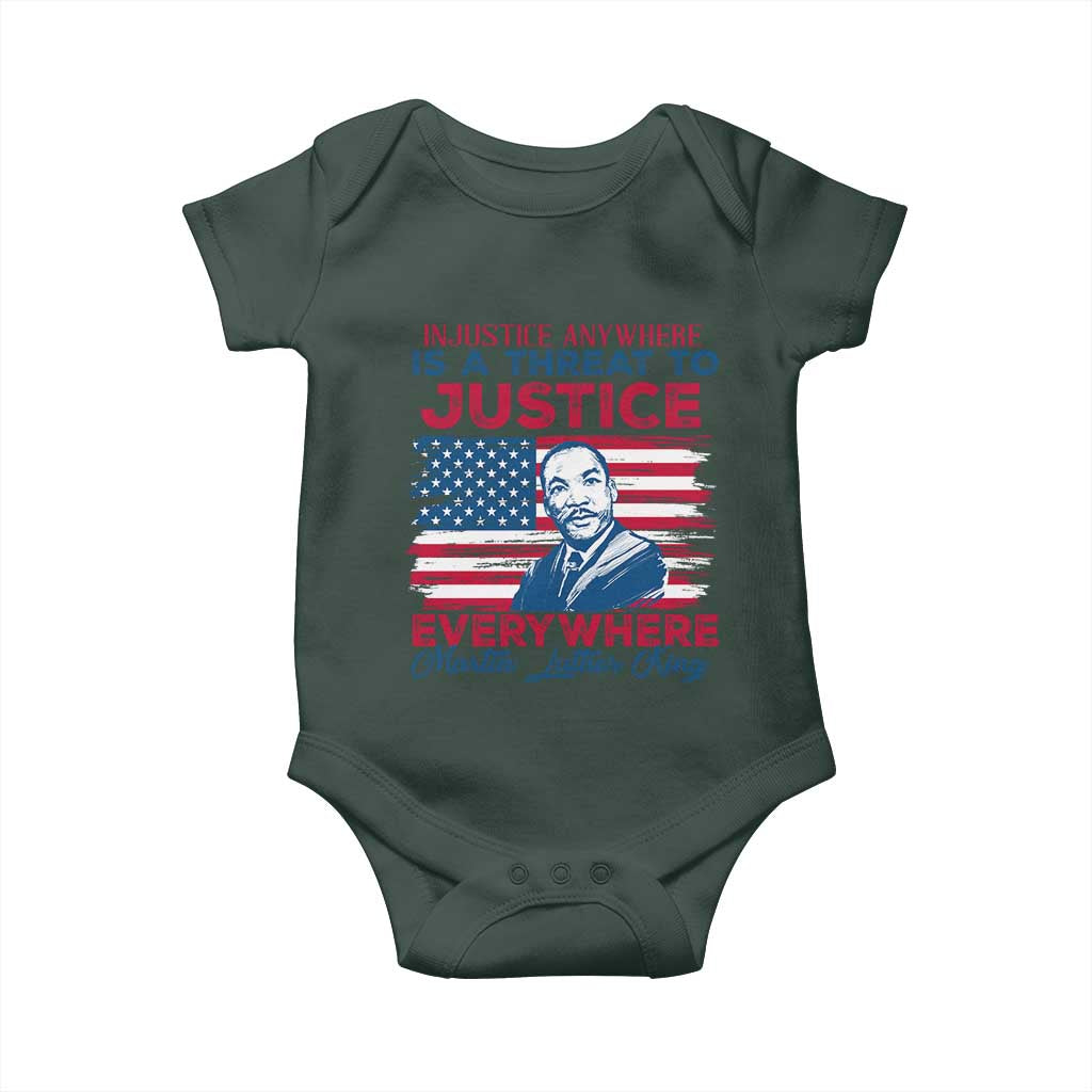 Martin Luther King Jr Day Baby Onesie Injustice Anywhere Is A Threat To Justice Everywhere TS09