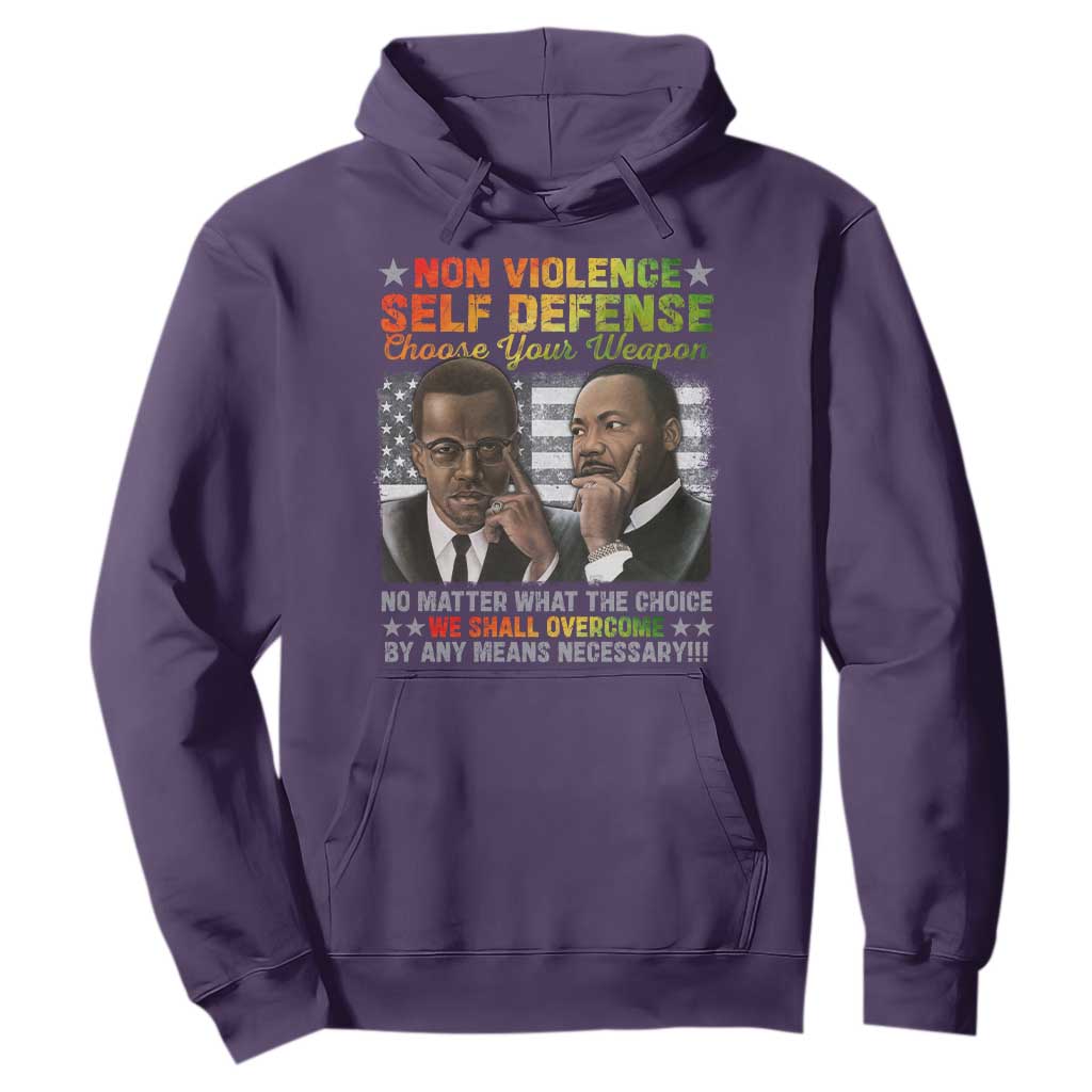 Malcolm X Martin Luther King Jr Hoodie Choose Your Weapon No Matter What The Choice