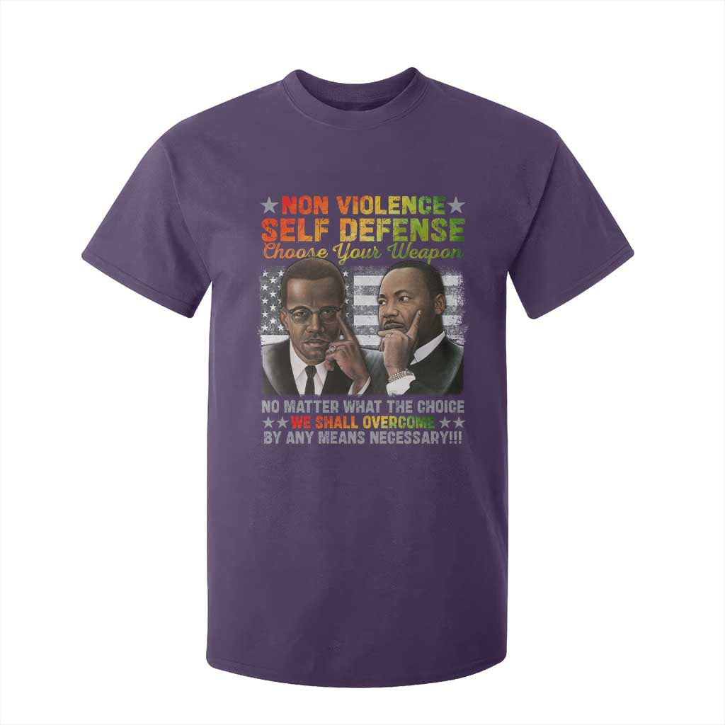 Malcolm X Martin Luther King Jr T Shirt For Kid Choose Your Weapon No Matter What The Choice