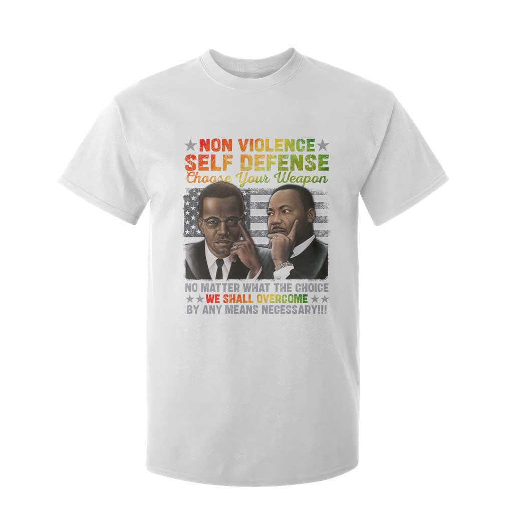Malcolm X Martin Luther King Jr T Shirt For Kid Choose Your Weapon No Matter What The Choice