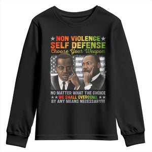 Malcolm X Martin Luther King Jr Youth Sweatshirt Choose Your Weapon No Matter What The Choice