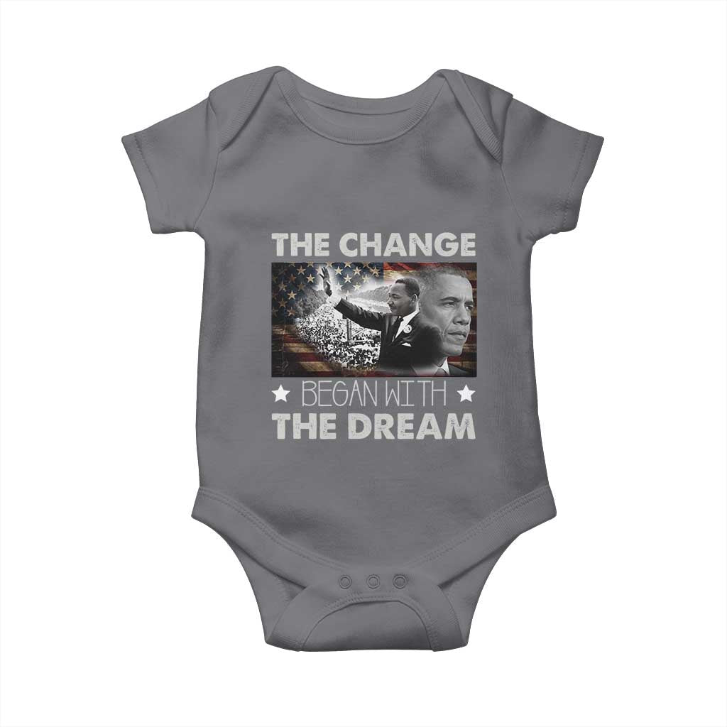 MLK Obama Baby Onesie The Change Began With The Dream