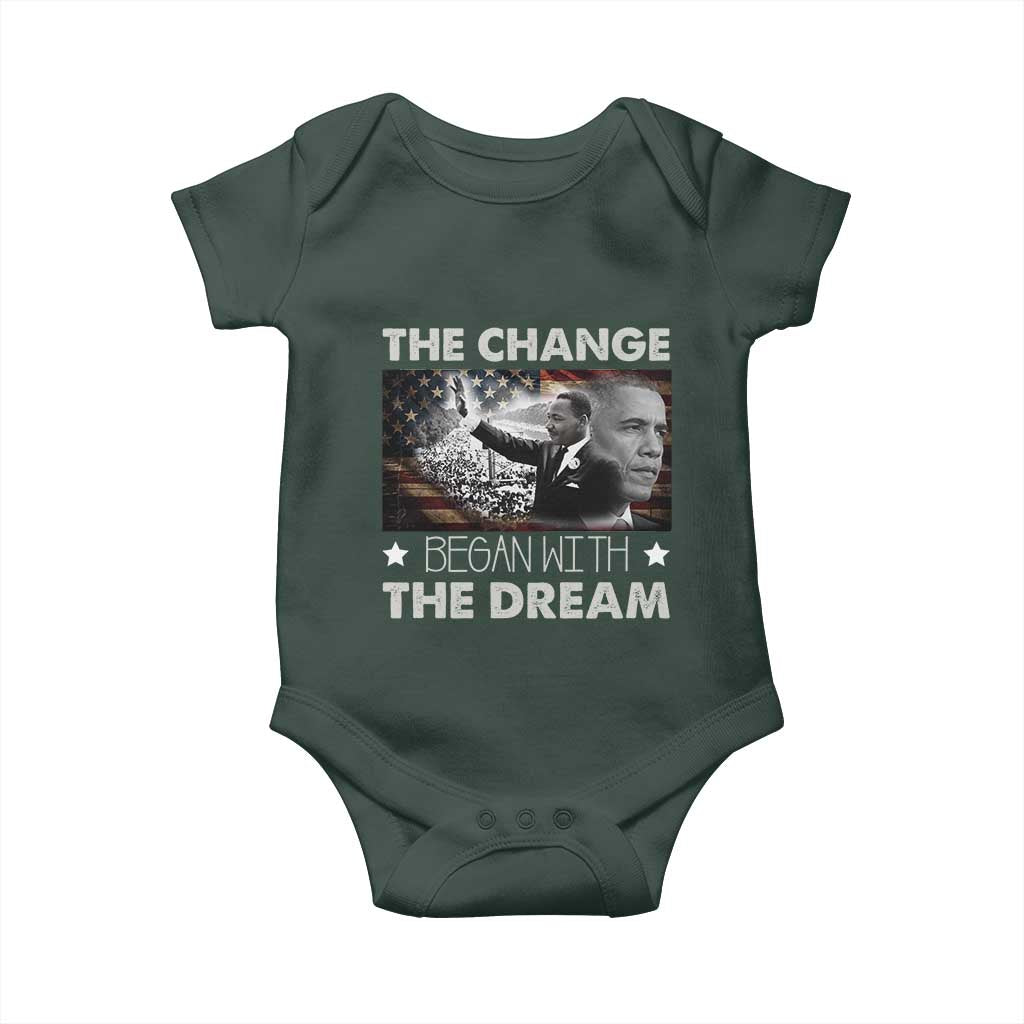 MLK Obama Baby Onesie The Change Began With The Dream