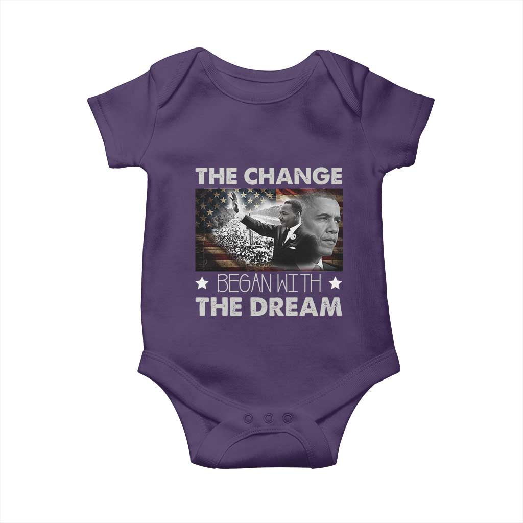 MLK Obama Baby Onesie The Change Began With The Dream