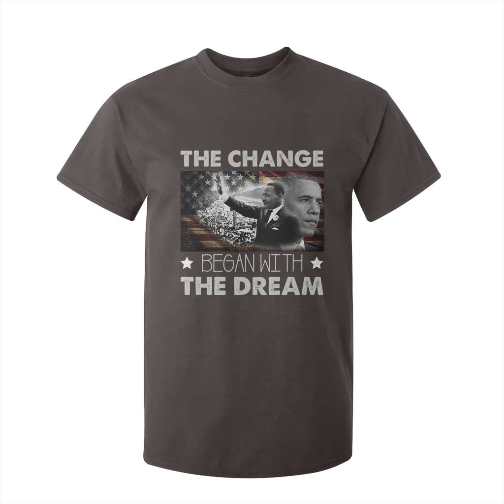 MLK Obama T Shirt For Kid The Change Began With The Dream