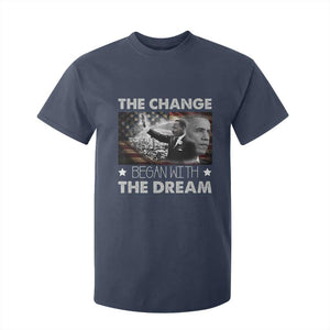 MLK Obama T Shirt For Kid The Change Began With The Dream