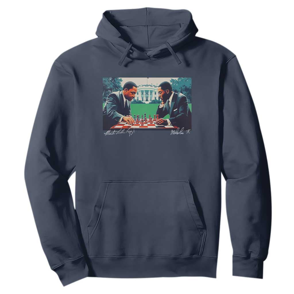 Malcolm X Martin Luther King Jr Hoodie Playing Chess White House Black History