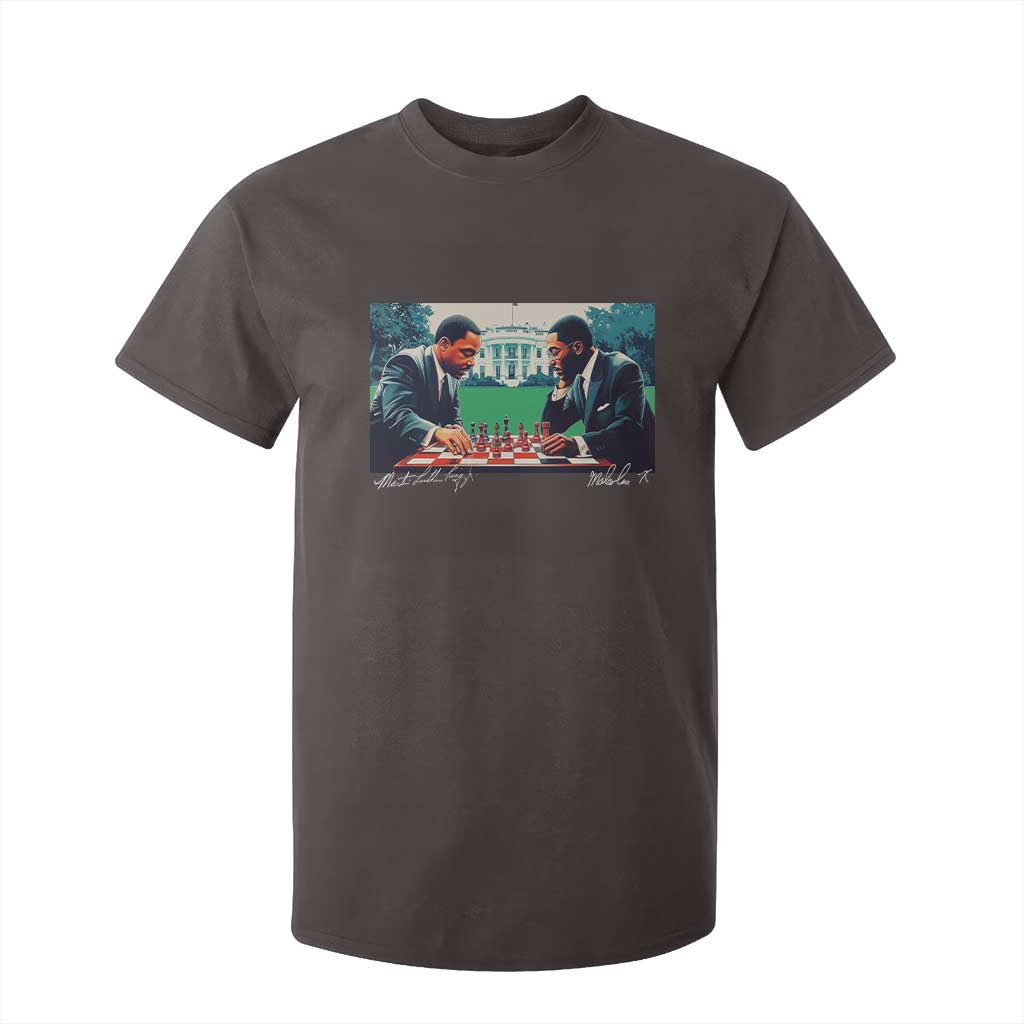 Malcolm X Martin Luther King Jr T Shirt For Kid Playing Chess White House Black History