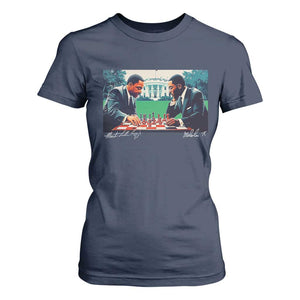 Malcolm X Martin Luther King Jr T Shirt For Women Playing Chess White House Black History