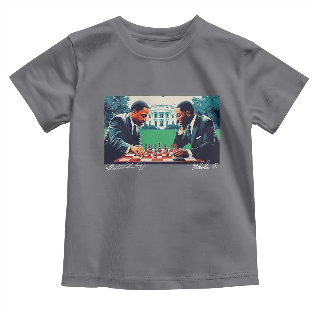 Malcolm X Martin Luther King Jr Toddler T Shirt Playing Chess White House Black History