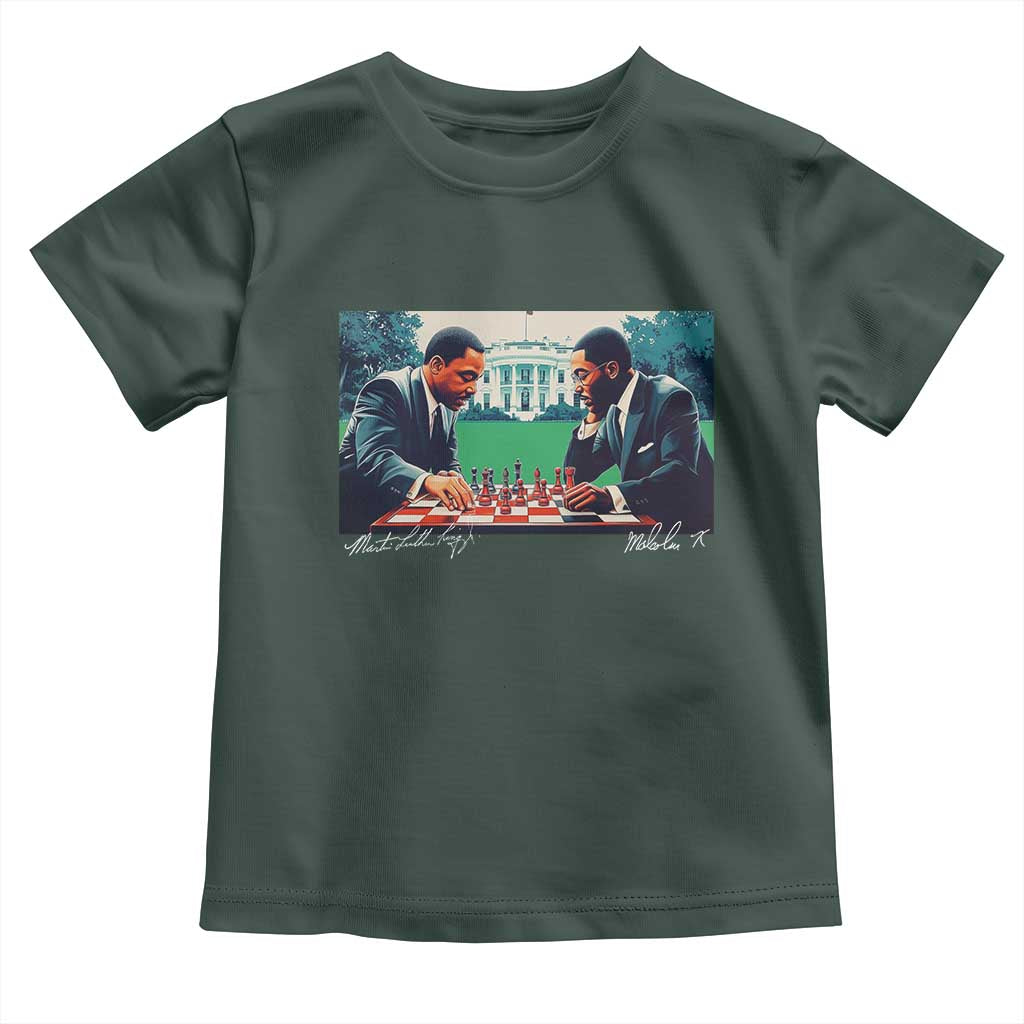 Malcolm X Martin Luther King Jr Toddler T Shirt Playing Chess White House Black History