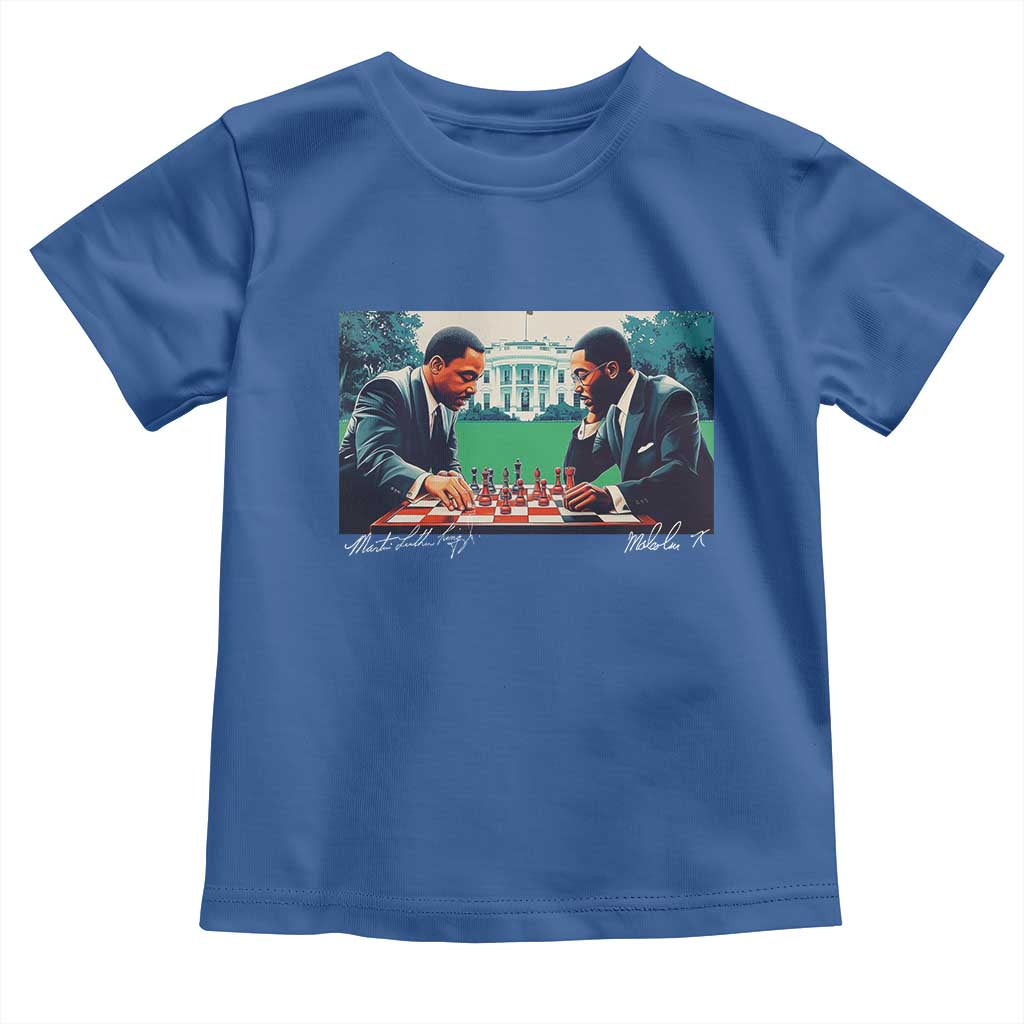 Malcolm X Martin Luther King Jr Toddler T Shirt Playing Chess White House Black History