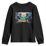 Malcolm X Martin Luther King Jr Youth Sweatshirt Playing Chess White House Black History