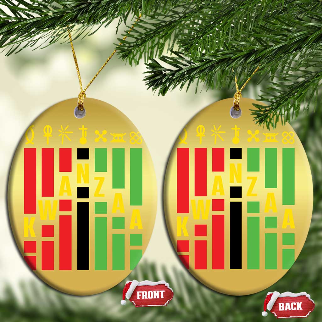 7 Principles Of Kwanzaa Christmas Ornament African American Christmas