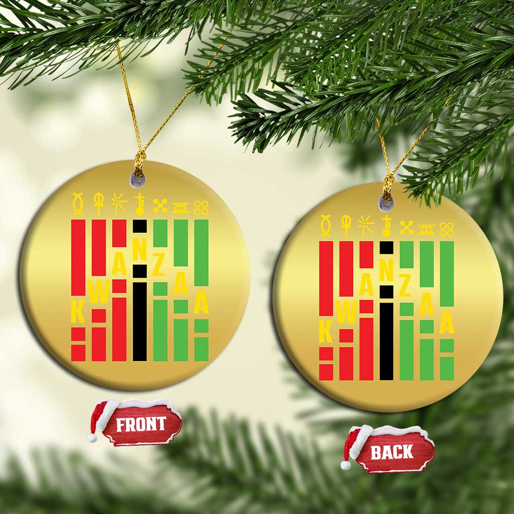 7 Principles Of Kwanzaa Christmas Ornament African American Christmas