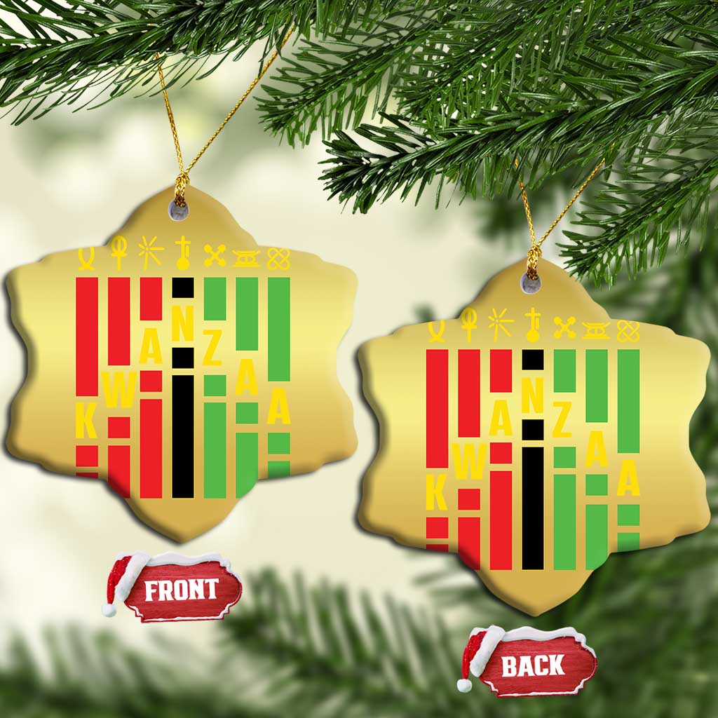 7 Principles Of Kwanzaa Christmas Ornament African American Christmas