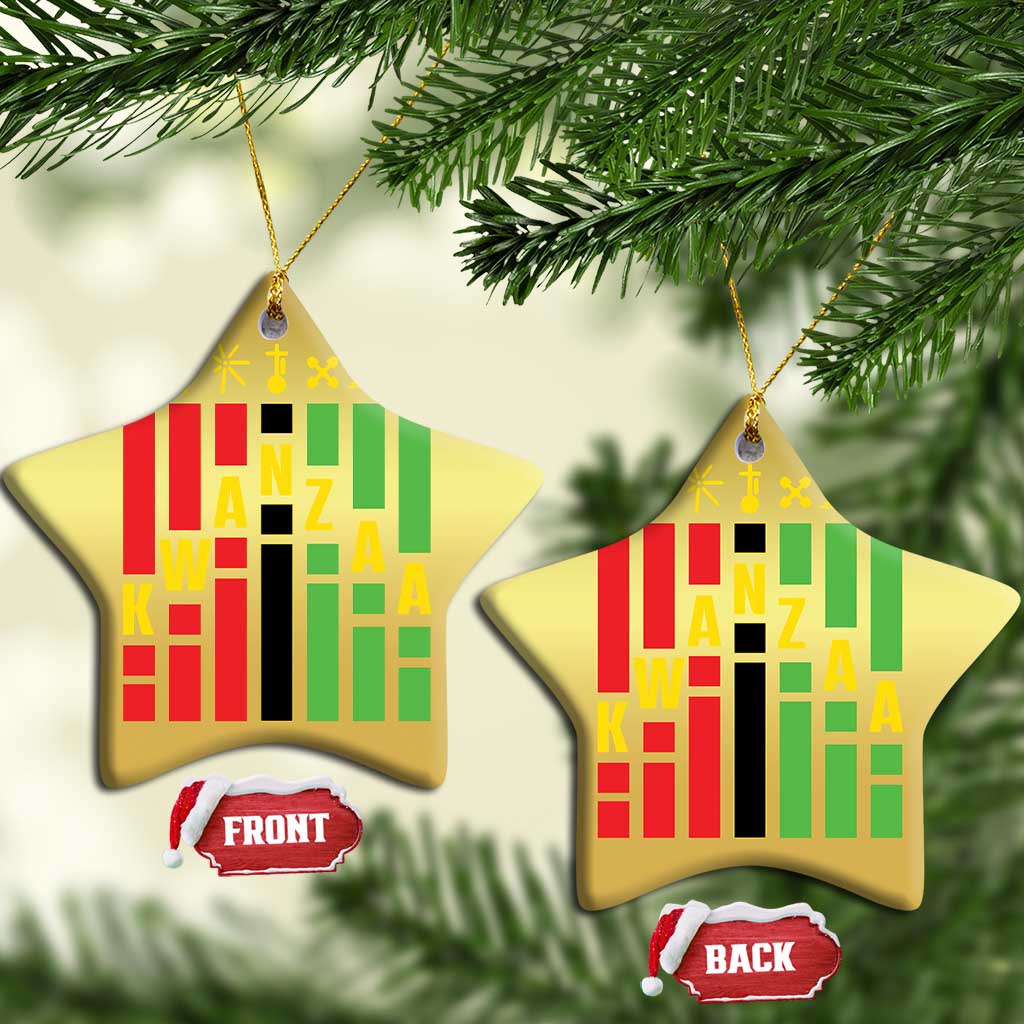 7 Principles Of Kwanzaa Christmas Ornament African American Christmas