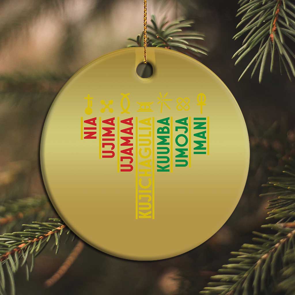 African American Christmas Christmas Ornament 7 Principles Of Kwanzaa