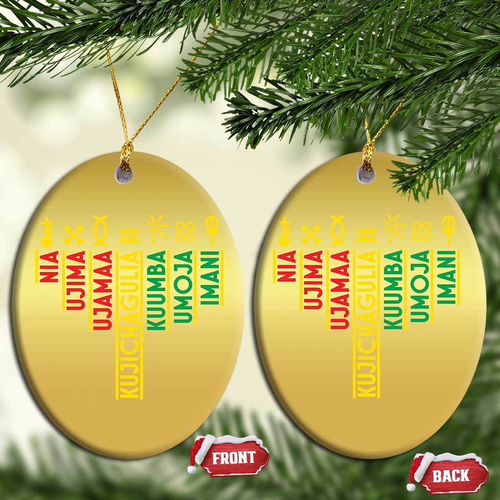 African American Christmas Christmas Ornament 7 Principles Of Kwanzaa