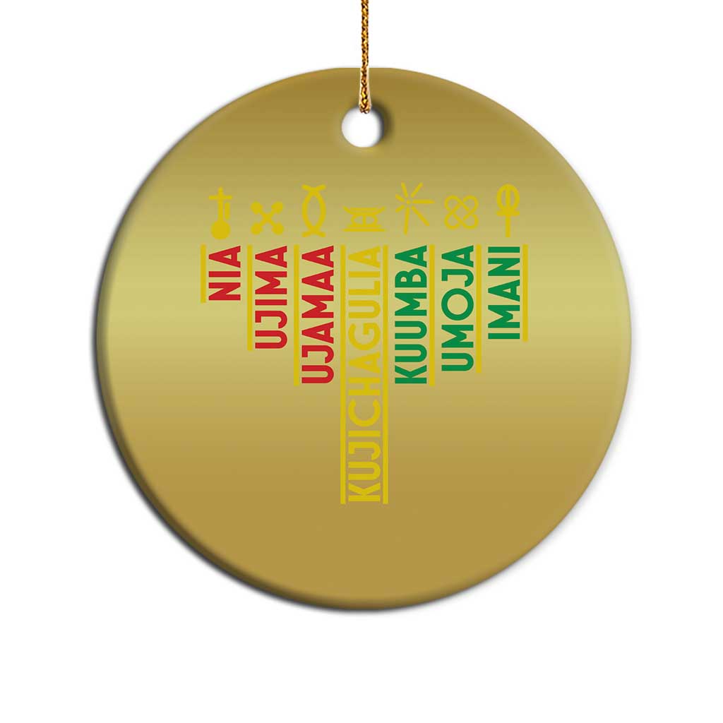 African American Christmas Christmas Ornament 7 Principles Of Kwanzaa