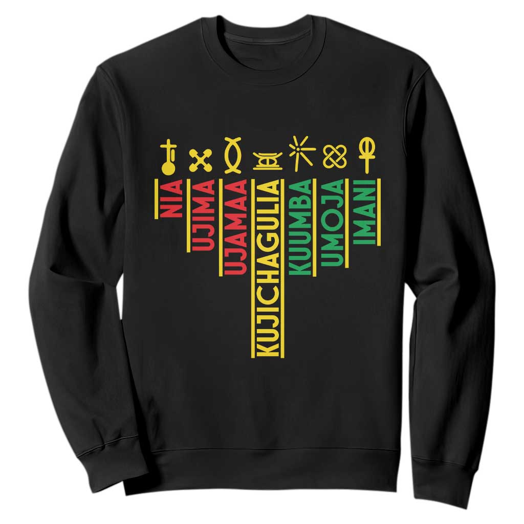 African American Christmas Sweatshirt 7 Principles Of Kwanzaa