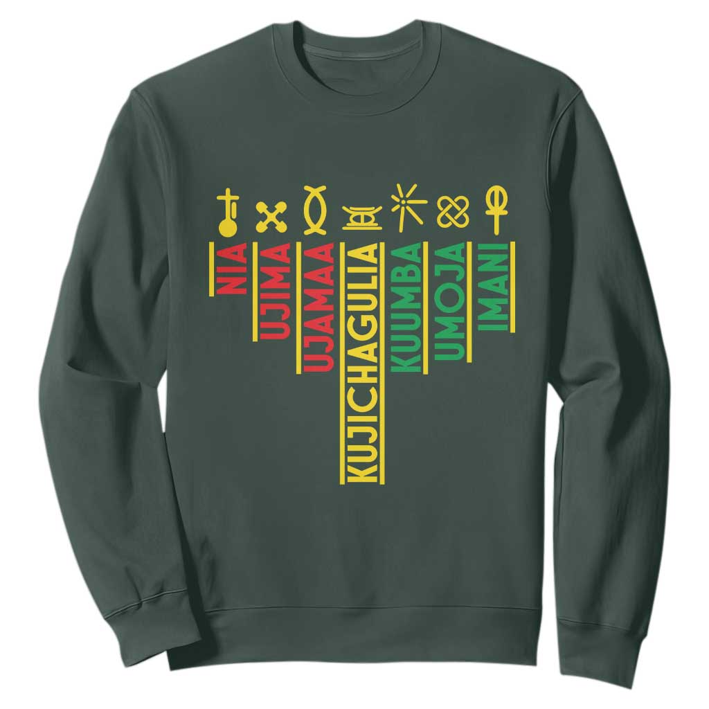 African American Christmas Sweatshirt 7 Principles Of Kwanzaa