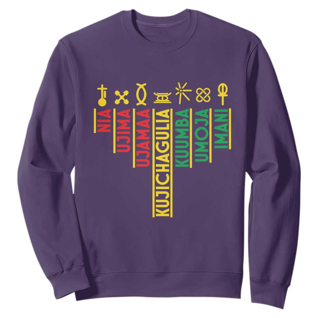 African American Christmas Sweatshirt 7 Principles Of Kwanzaa