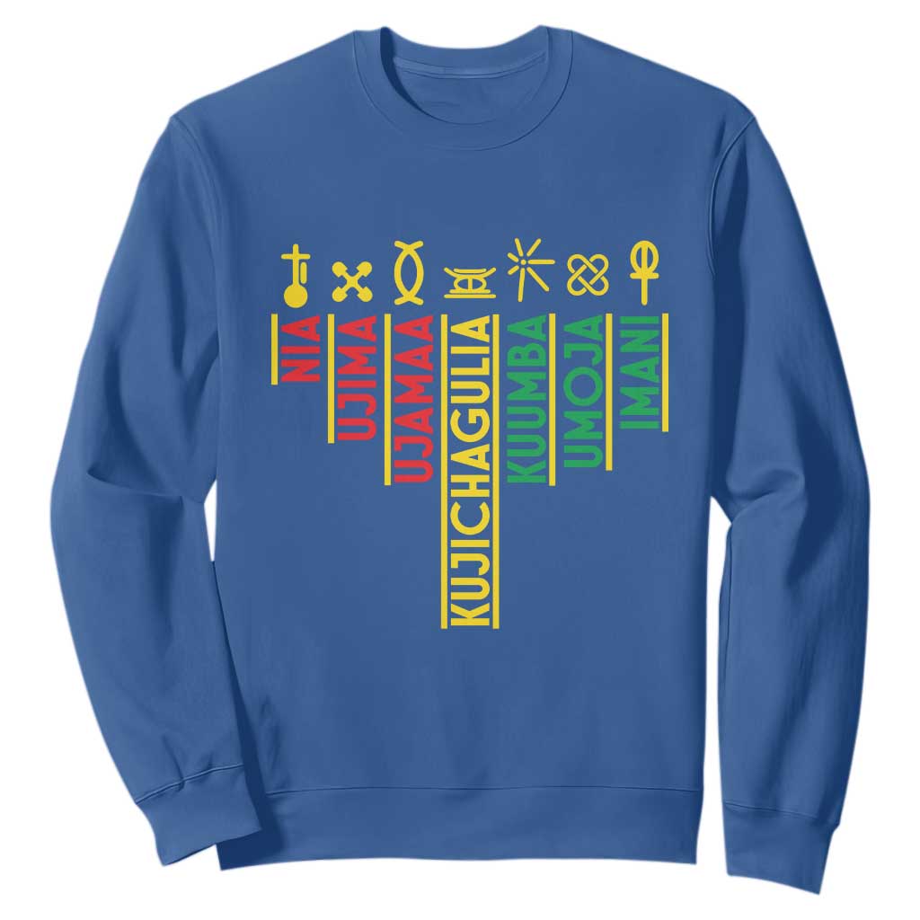 African American Christmas Sweatshirt 7 Principles Of Kwanzaa
