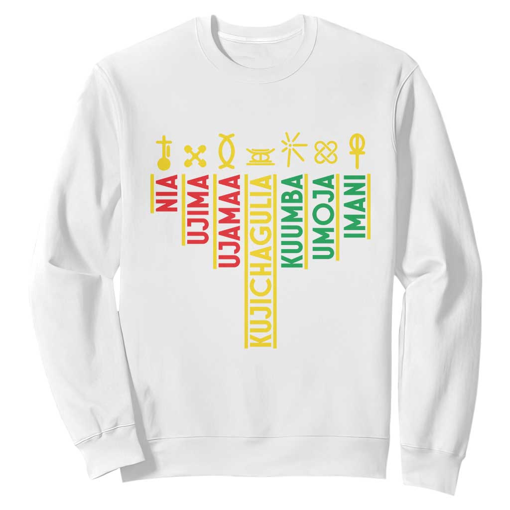 African American Christmas Sweatshirt 7 Principles Of Kwanzaa