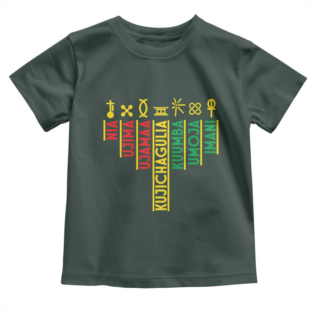 African American Christmas Toddler T Shirt 7 Principles Of Kwanzaa