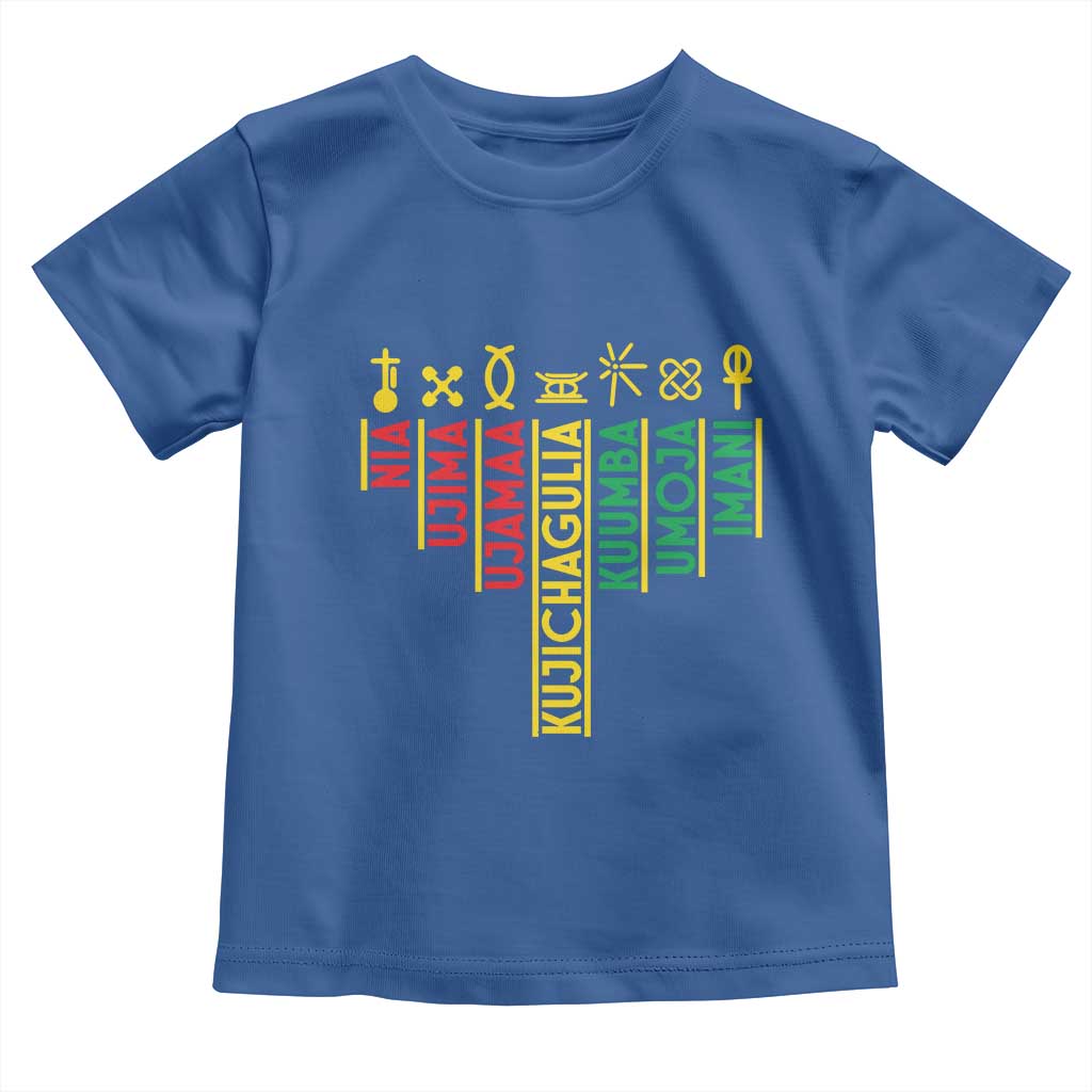 African American Christmas Toddler T Shirt 7 Principles Of Kwanzaa
