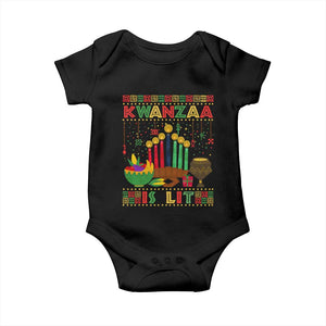 African American Xmas Kwanzaa Is Lit Baby Onesie