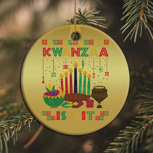 African American Xmas Kwanzaa Is Lit Christmas Ornament