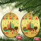 African American Xmas Kwanzaa Is Lit Christmas Ornament