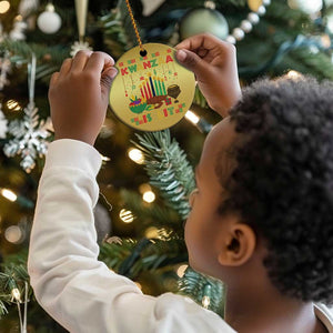 African American Xmas Kwanzaa Is Lit Christmas Ornament