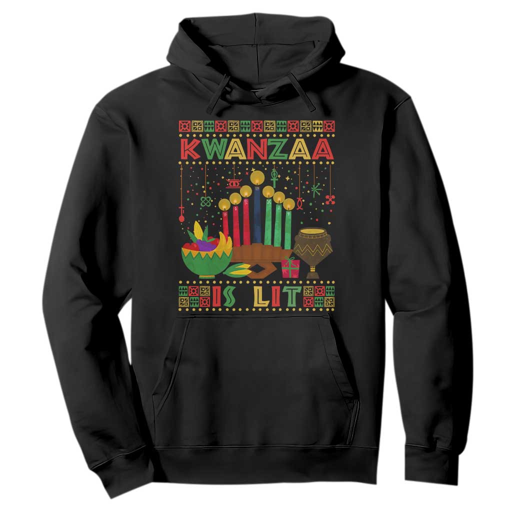 African American Xmas Kwanzaa Is Lit Hoodie