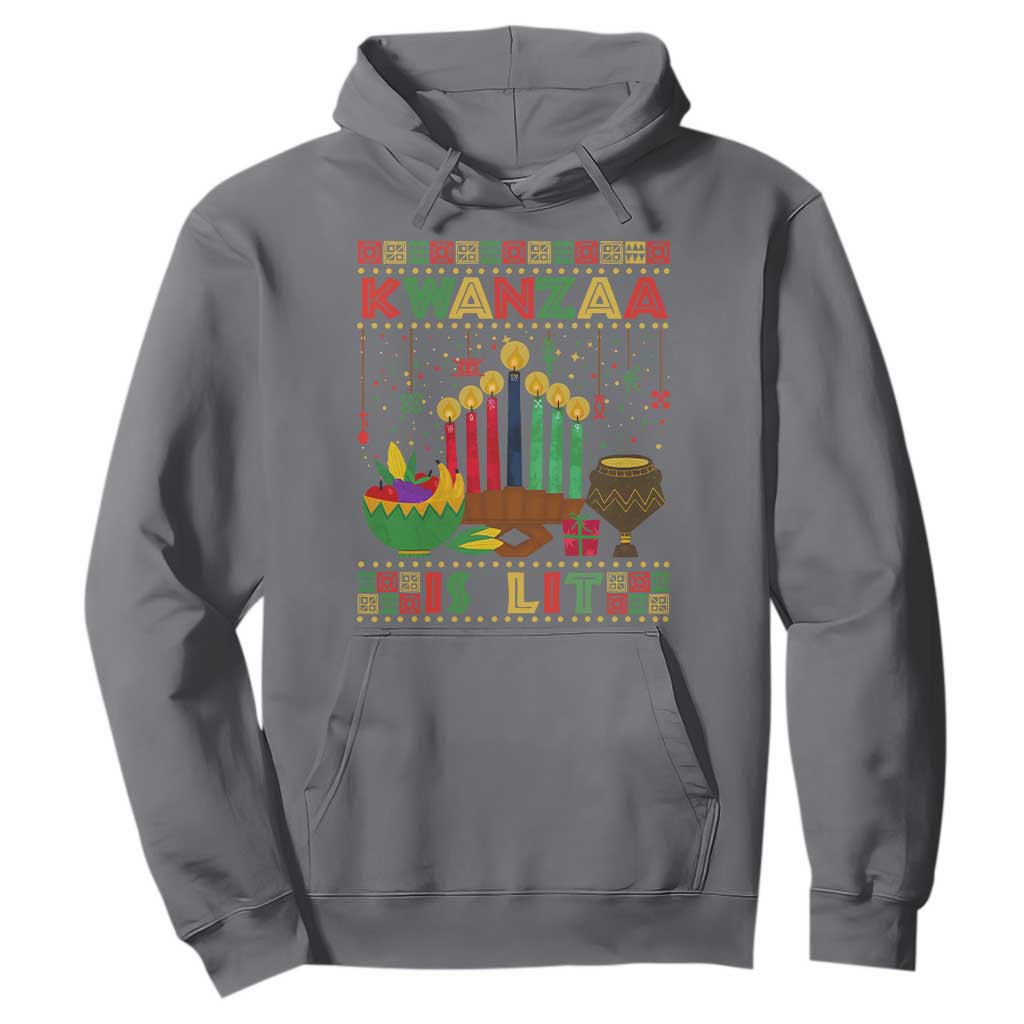 African American Xmas Kwanzaa Is Lit Hoodie