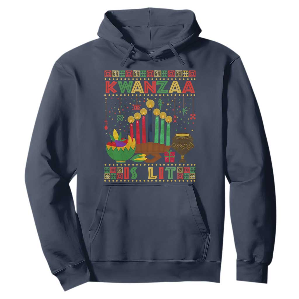 African American Xmas Kwanzaa Is Lit Hoodie